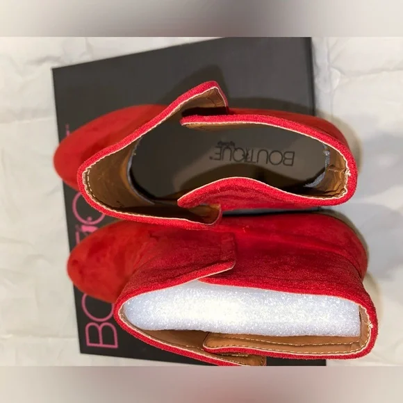 Corkys Red Suede Ankle Boots - Picture 4 of 6